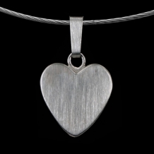 Hart ashanger in zilver | 4 formaten