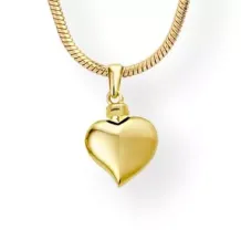 ashanger design Hart in 14k geelgoud