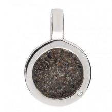 Ashanger Rond met zirkonia in zilver