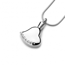 ashanger Hart in zilverkleur + zirkonia
