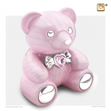 Cuddlebear kinder urn in Parelroze C1010