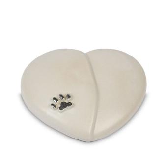Corazon dieren urn in Wit keramiek