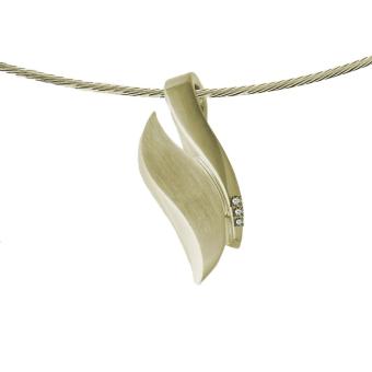 Design ashanger van zilver met asbuisje + 3x zirkonia