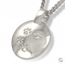 Ashanger Rond met dierenpoten 23x17mm