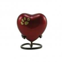 Hart dieren-urn Crimson Odyssey inclusief standaard