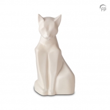 dieren urn Kat in Wit (mat)