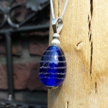 Druppel ashanger in cobalt