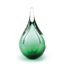Druppel urn van glas 14cm: Green (50ml)