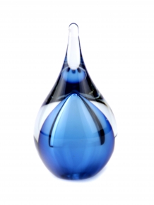 Druppel urn van glas kleur licht-blauw