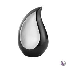 mini urn Traan Zwart-Zilver