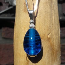 Druppel ashanger in turquoise