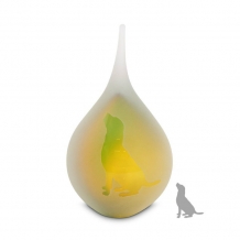 Druppel urn Gold-Green met Hond (260ml)