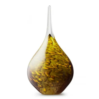Druppel urn van glas 19cm: Nature Opaak (260ml)