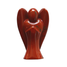 Engel Gedenksteen en mini urn in Jaspis Rood (5ml)