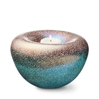 Glazen zwarte urn van boheems kristal | waxinelichthouder Glazen zwarte urn van boheems kristal | waxinelichthouder