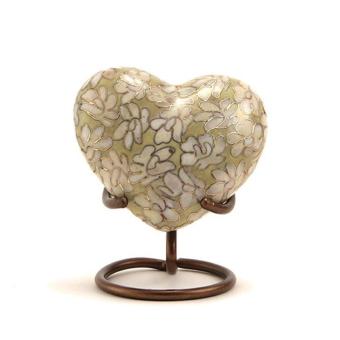Hart urn Essence Opal + standaard