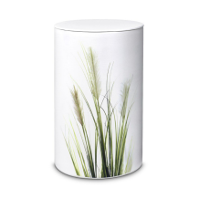 Flora urn in wit keramiek met Grassen op voorzijde (3000ml)