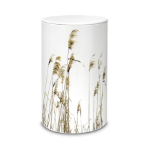 Flora urn in wit keramiek met Rietgras op voorzijde (3000ml)
