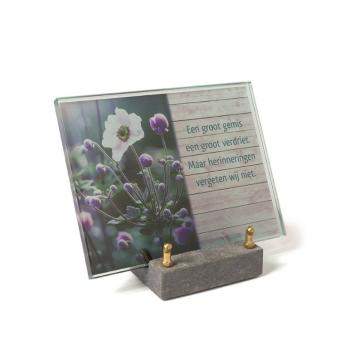 FotoGlas 23x18cm: Een groot gemis , een groot verdriet