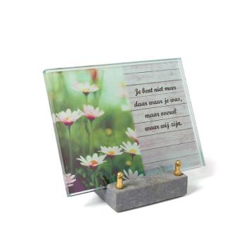 FotoGlas 23x18cm: Je bent niet meer, daar waar je was
