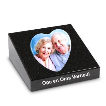 fotoblok 17x17cm + Hart fotokeramiek