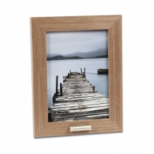 Fotokader in houtkleur met asbuisje