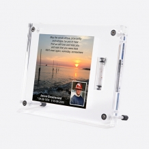Fotolijst Quinn 12x15cm met asbuisje: Transparant