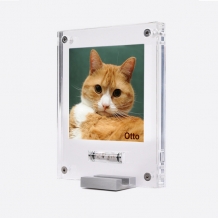 Fotolijst Quinn 12x15cm met asbuisje: Transparant