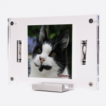 Fotolijst Quinn 12x18cm met 2 asbuisjes: Transparant