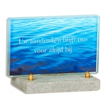 Fotoglas monument 10x16cm: Uw aandenken blijft ons voor altijd bij