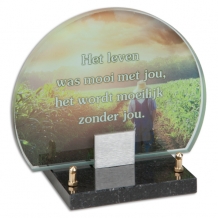 FotoGlas 18x23cm: Het leven was mooi met jou