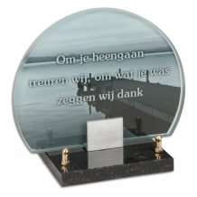 FotoGlas 18x23cm: Om je heengaan treuren wij