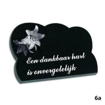 gedenkplaat 18x25cm met lasertekening