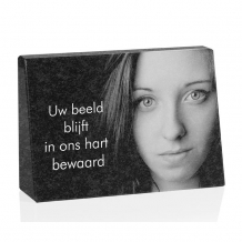 gedenksteen 25x17cm met laserfoto persoon