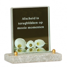 Fotoglas monument 10x12cm: Afscheid is terugblikken op mooie momenten
