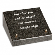 Gedenksteen 17x17cm met gedenktekst