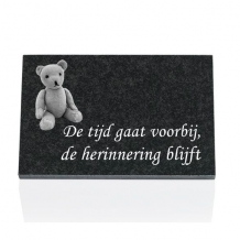 gedenkplaat 20x15cm met lasertekening