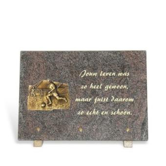 Gedenksteen 20x30cm - Voetbal -
