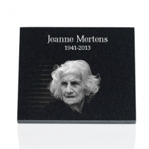 gedenkplaat 25x35cm met laserfoto persoon