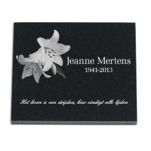 gedenkplaat 25x35cm met lasertekening