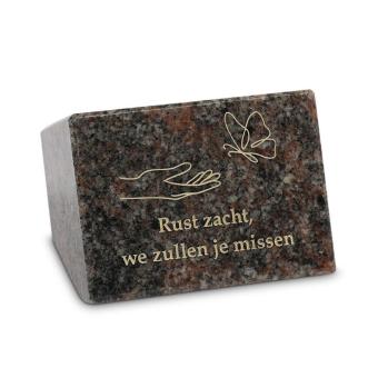 Gedenksteen + Hand en Vlinder