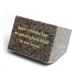 Gedenksteen 8x11x8cm: Jouw vriendschap en gezelligheid