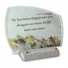 gedenksteen 20x15cm: de herinneringen aan jou