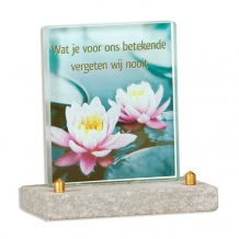 FotoGlas 10x12cm: Wat je voor ons betekende vergeten wij nooit