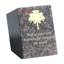 Gedenksteen: Wat je voor ons betekenden, vergeten wij nooit