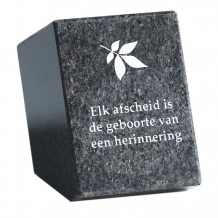 Gedenksteen: Elk afscheid is de geboorte van een herinnering
