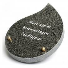Gedenksteen Traan: Mooi zijn de herinneringen die blijven