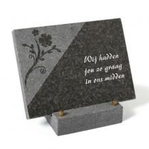 Gedenksteen 20x15cm: We hadden jou zo graag in ons midden