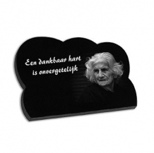 gedenkplaat 18x25cm met laserfoto persoon