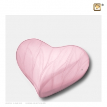Hart urn in Parel Roze  - H667